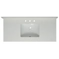 thumbnail image 4 of Sagehill Designs 49" Gemstone Black Quartz Top with Integrated White Rectangular Ceramic Basin, 4 of 7