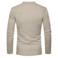 thumbnail image 4 of longantii Long Sleeve Henley Shirts for Men Casual Textured 3-Button Pullover Solid Warm Basic Tops Lightweight Fall Workout Shirts, 4 of 5