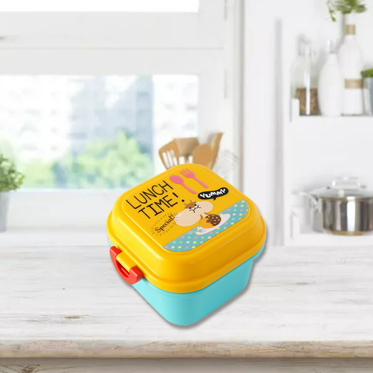 GENEMA Cute Cartoon Five-grid Lunch Box with Cutlery Heat Preservation Food  Container 