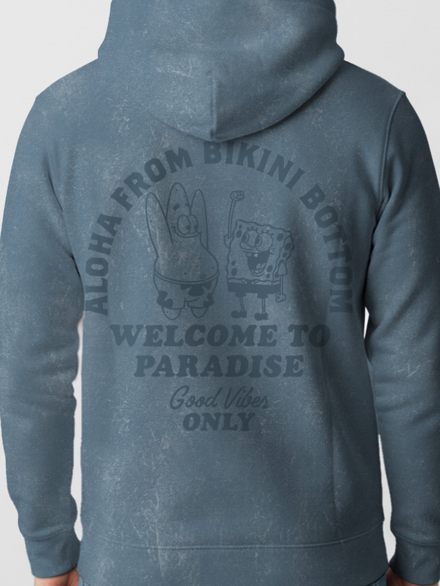SpongeBob SquarePants, Men's & Big Men's Graphic Mineral Wash Hoodie, Sizes XS-5XL