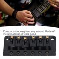thumbnail image 3 of Electric Guitar Bridge, Hardtail Saddle Bridge Fine Workmanship Zinc Alloy Copper 78mm 6 String  For Replacement, 3 of 9