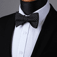 thumbnail image 4 of Men'S Bow Tie Polka Dot Self Tie Bow Tie And Pocket Square Classic Business Tuxedo Wedding Bow Tie-Dot04, 4 of 5