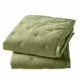 thumbnail image 3 of Better Homes & Gardens Dark Green Soft Velvet Embroidered Pillow Shams, King (2 Count), 3 of 6