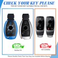 thumbnail image 2 of Key Fob Cover Compatible with Mercedes-Benz CLS CLK AMG GLC GLE GLS ML SL SLK A C E R S G Keychain Case Holder Protector,D-Blue, 2 of 6
