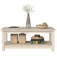 thumbnail image 6 of From the Tree Furniture coffee table with storage shelf, unfinished wood finish, 6 of 8