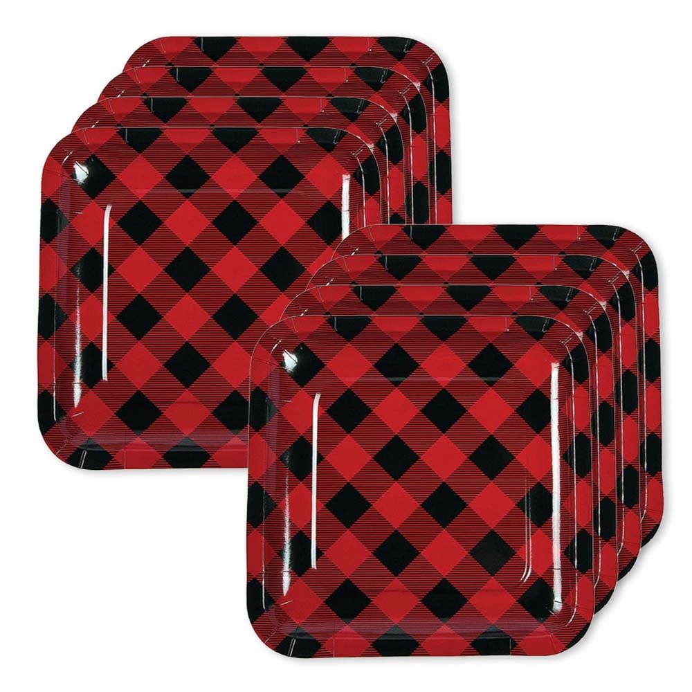 Buffalo Plaid Lunch Plates (24)