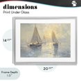 thumbnail image 4 of Stupell Industries Coastal Sunset Sailboats Glow Gray Framed Print Under Glass, 20 x 14, by Creative Studio, 4 of 8