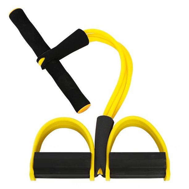 Dispositivo de tensión de pedal de 4 tubos, cuerda de tensión para contraer el abdomen, cinturón de tensión para yoga, ayuda para fitness