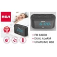 thumbnail image 4 of Reloj RCA RC571 con alarma digital y radio FM con carga USB, 4 of 6