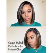 LUVME 12 HAIR Ombre Blonde Highlight Silky Straight Glueless Pre Cut Lace Bob Wig for Women