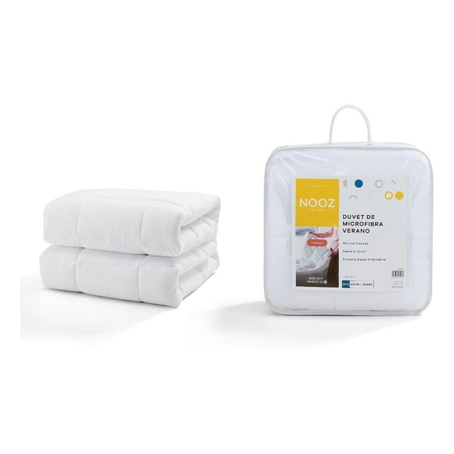 Edredón Duvet Essential Nooz Microfibra Verano Matri/queen Blanco
