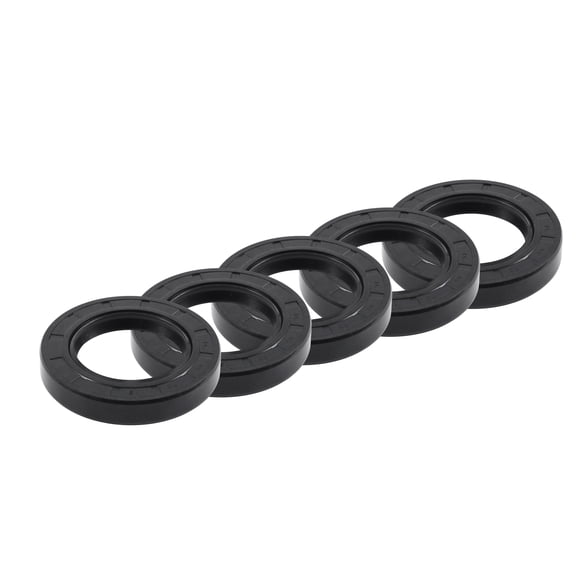 Sello de aceite universal Unique Bargains TC de doble labio con resorte de acero, anillo de sello rotativo 45x72x12mm, caucho NBR negro de alta presión, 5 piezas