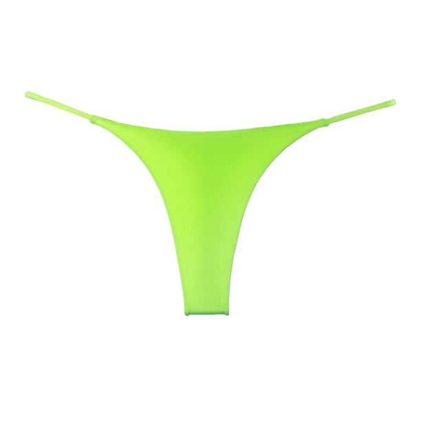 Bikini de cintura baja con doble tirante y sin costuras, ropa interior sexy de mujer con forma de T