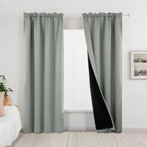 ZOPZO Thermal Insulated 100% Blackout Window Curtains, Light Gray, 52W x 84L Inch, Noise Reducing for Bedroom and Living Room, 2 Panels