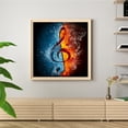 thumbnail image 4 of 11CT bordado completo DIY Flaming Notes estampado punto de cruz arte costura Kit FLhrweasw Nuevo, 4 of 9