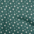 thumbnail image 1 of oneOone Viscose Chiffon Dark Teal Green Fabric Florals Sewing Material Print Fabric By The Yard 42 Inch Wide, 1 of 1