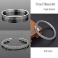 thumbnail image 3 of Stainless Steel Bracelet Men's Gold Roman Numeral Bracelet Bracelet Twisted Rope Bracelet, 3 of 4