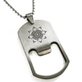 thumbnail image 1 of Stainless Steel Light Magic Rune Engraved Bottle Opener Dog Tag Pendant Necklace, 1 of 1