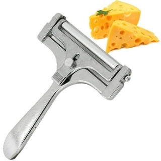 qucoqpe Adjustable Thickness Cheese Slicer - Stainless Steel Hand Held  Cheese Cutter for Cheddar, Gruyere, Raclette, Mozzarella Cheese Block,  Adjustable Cheese Shaver, Cheese Curler (Silver) 