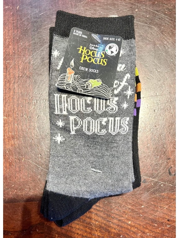 Hocus Pocus Women's Halloween Crew Socks, 2-Pack