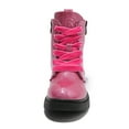 thumbnail image 4 of Boys Girls Waterproof Lace Up Side Zipper Mid Calf Combat Boots Pink 3 Little Kid, 4 of 7