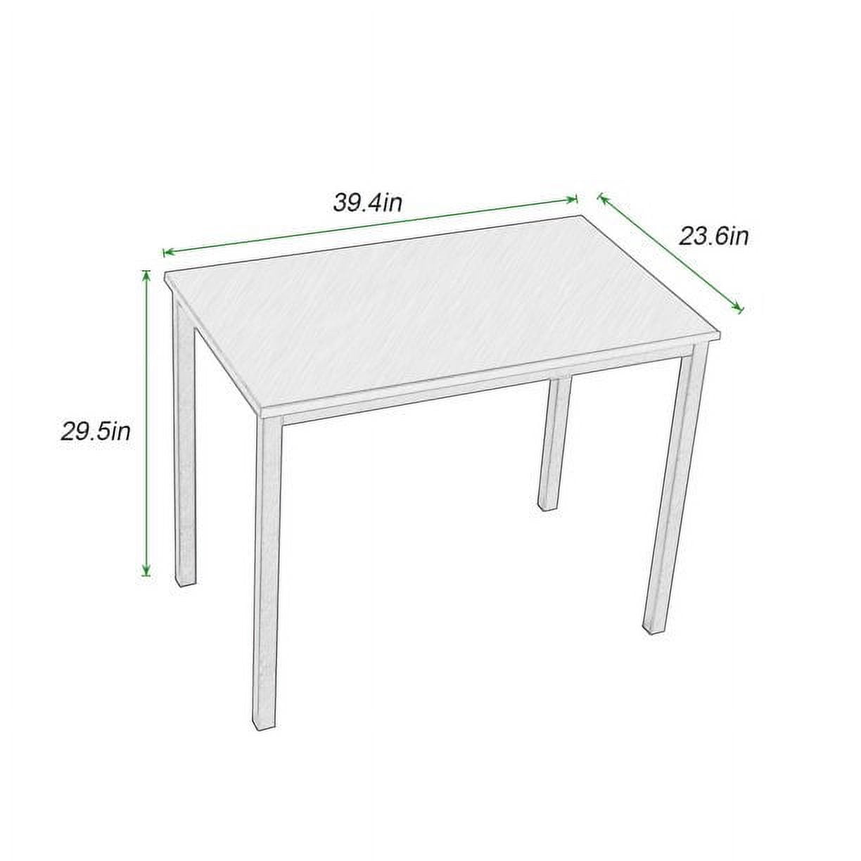 Soges 39 inches Computer Desk for Home Office Activity Table Writing Table for Small Spaces Study Table Student Laptop Desk,Teak Black
