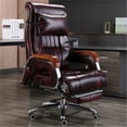thumbnail image 4 of Kanbani Cowhide Boss Executive Business Office Chair Reclining Massage  Comfortable Sedentary Chair Free Shipping My Lux Decor Round, 4 of 16