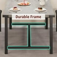 thumbnail image 4 of Dining Table Set for 4-6,63" Extendable Kitchen Table with 2 Upholstered Bench,Space Saving,for Apartment, 4 of 9