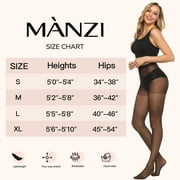 MANZI 6 Pairs 20D Women's Sheer Tights Ultra Thin High Waist Pantyhose Thigh High Stockings