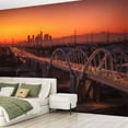 thumbnail image 2 of Peel and Stick Wallpaper new 6th Street Bridge viaduct Los Angeles downtown city skyline Modern Art Wall Mural Decor Self Adhesive and Removable 69in x 98in, 2 of 8