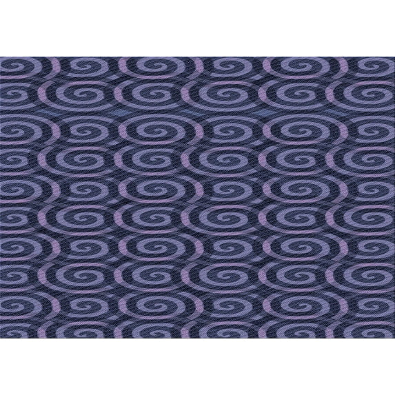 Ahgly Company Machine Washable Indoor Rectangle Transitional Slate Blue Area Rugs, 5' x 8'