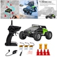 thumbnail image 1 of 1:32 RC coche, coche recargable a telemando, vehículo eléctrico 2WD de con controlador de Radio de 2,4 GHz, coche de juguete para - 3 baterías 3 pilas, 1 of 8