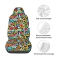 thumbnail image 4 of Daiia Color Summer Printed Car Seat Cover - Waterproof & Sweatproof - Universal Fit, Machine Washable, Non-Slip - Seat Protector for Car, Truck, SUV, Van (1 Pack), 4 of 5