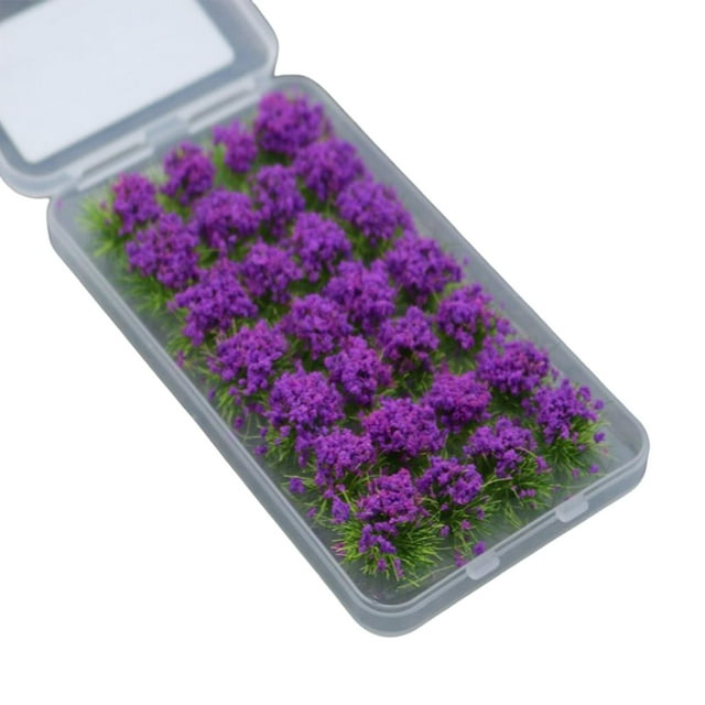 TISHITA Flower Cluster DIY Scenery Vegetation groups Bushy Tufts for Train Railway Fairy Violet