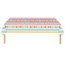 XIAOLE Easter Tablecloth, Easter Plastic Tablecloth Disposable Easter Egg Bunny Table Cover Spring 54x108inch Happy Easter Table Cloth Rectangle Table For Easter Party Decorations Home Decor
