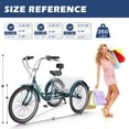 thumbnail image 5 of MOPHOTO 20"/24"/26" Tricycle for Adults Seniors with Big Basket, 7 Speed Low-Step Through Frame 3 Wheel Bikes Suitable for Women, Men for Cycling, Shopping, Exercise, Support up to 350 LBS, 5 of 9