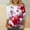 Red, variant on Aobny Women Funny Tshirt Valentine Heart Outfit Pullover Red Crew Neck 3/4 Sleeve Christmas Tops for Women,L