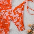 thumbnail image 4 of Dresfit Women's Casual One Piece Swimsuit - Simple Solid Color Swimwear for Pool & Beach Orange S, 4 of 5