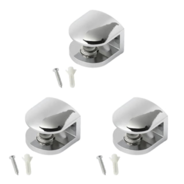 Cateissary Estante de vidrio de aleación de zinc galvanizado moderno ajustable antideslizante vitrina vitrina abrazadera soporte Hardware 8-10mm Type1 NO1
