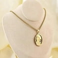 thumbnail image 3 of Gold Plated Stainless Steel Pendant Guadalupe Virgin Mary Wheat Necklace N51, 3 of 5