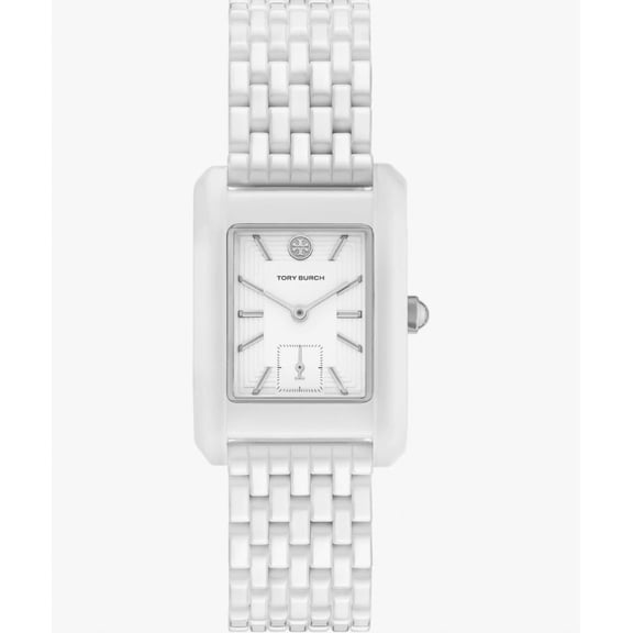 Tory Burch Women's Eleanor Ceramic Case and Bracelet Watch, TBW1088