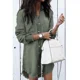thumbnail image 3 of TEELYNN Primavera Otoño Mujeres Vestido Camisa Vaquera Vintage Algodón Blusas De Manga Larga Vestidos Mujer Borlas Fiesta Vestidos Cortos Bata, 3 of 4