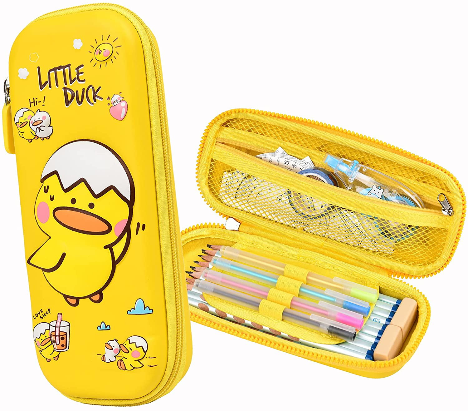 Kawaii  Duck Waterproof Pencil Case Large Capacity Stationery Cute Pencil Case/ 