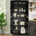 thumbnail image 4 of Modern 70" Kitchen Pantry Cabinet - Tall Storage Cupboard for Bathroom, Dining Room & Living Room，Black, 4 of 7