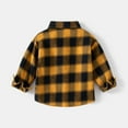 thumbnail image 4 of Byoo Little Boys Coat Plaid Lapel Collar Button Down Long Sleeve Shirt Holiday Casual Daily Cloth for Children, 4 of 7