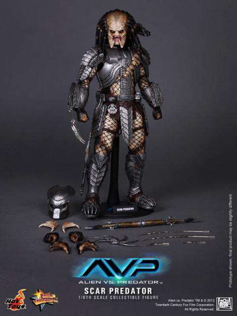 Figure Hot Toys MMS190 - Alien VS. Predator - Scar Predator