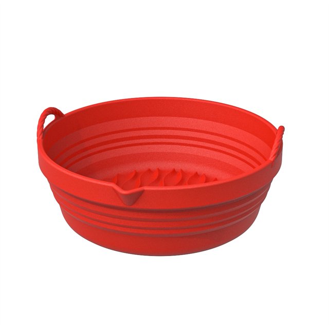 TIELUTT Pots en Silicone pour Friteuse à Air Chaud Plateau en Silicone pour Friteuse à Air pour Four Grand Plateau de Remplacement pour Friteuse à Air Plateau Carré pour Four Plateau en Acier Inoxydable pour Friteuse à Air pour Four Plateau Rond pour Friteuse à Air