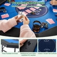 thumbnail image 5 of YYAo 48 Inches Foldable Poker Table with Padded Rails and Cup Holders-Blue, 5 of 10