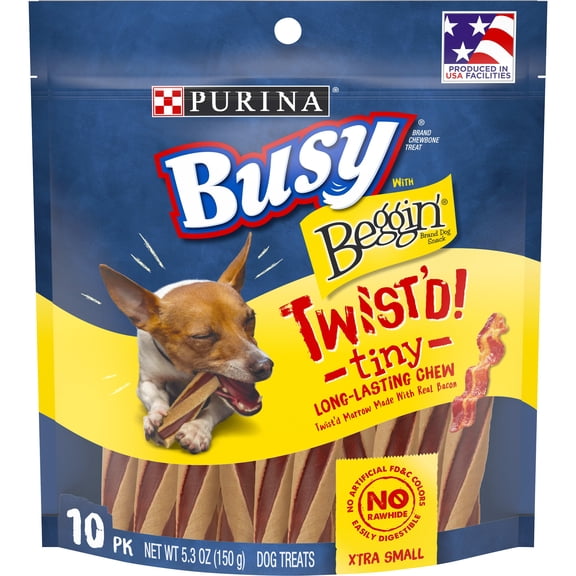 Purina Busy With Beggin' Twist'd Tiny Dog Treats, 5.3 oz. Pouch