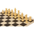 thumbnail image 3 of Standard Club Easy-Carry Plastic Chess Set - Black & Camel Pieces with Vinyl Rollup Board - Black, 3 of 8